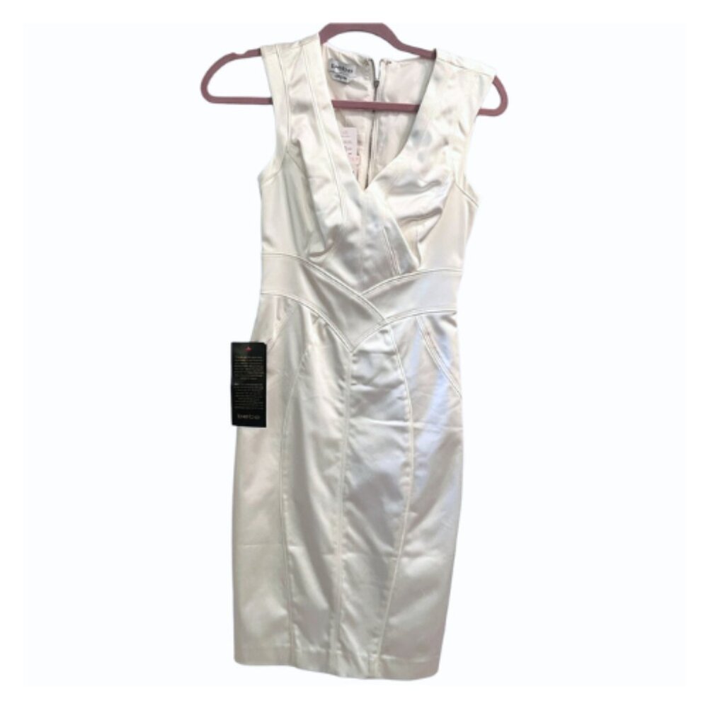 Guess White Halter Cut-out Fit and Flare Dress